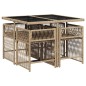 vidaXL 5-tlg. Garten-Essgruppe mit Kissen Beigemischung Poly Rattan vidaXL 5-tlg. Garten-Essgruppe mit Kissen Beigemischung Poly Rattan