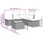 vidaXL 6-tlg. Garten-Sofagarnitur mit Kissen Braun Poly Rattan vidaXL 6-tlg. Garten-Sofagarnitur mit Kissen Braun Poly Rattan