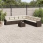 vidaXL 10-tlg. Garten-Sofagarnitur mit Kissen Braun Poly Rattan vidaXL 10-tlg. Garten-Sofagarnitur mit Kissen Braun Poly Rattan