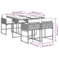 vidaXL 5-tlg. Garten-Essgruppe mit Kissen Grau Poly Rattan vidaXL 5-tlg. Garten-Essgruppe mit Kissen Grau Poly Rattan