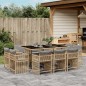 vidaXL 11-tlg. Garten-Essgruppe mit Kissen Beigemischung Poly Rattan vidaXL 11-tlg. Garten-Essgruppe mit Kissen Beigemischung Poly Rattan