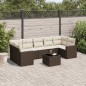 vidaXL 8-tlg. Garten-Sofagarnitur mit Kissen Braun Poly Rattan vidaXL 8-tlg. Garten-Sofagarnitur mit Kissen Braun Poly Rattan