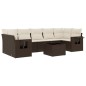 vidaXL 8-tlg. Garten-Sofagarnitur mit Kissen Braun Poly Rattan vidaXL 8-tlg. Garten-Sofagarnitur mit Kissen Braun Poly Rattan