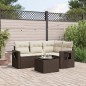vidaXL 5-tlg. Garten-Sofagarnitur mit Kissen Braun Poly Rattan vidaXL 5-tlg. Garten-Sofagarnitur mit Kissen Braun Poly Rattan