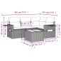 vidaXL 5-tlg. Garten-Sofagarnitur mit Kissen Braun Poly Rattan vidaXL 5-tlg. Garten-Sofagarnitur mit Kissen Braun Poly Rattan