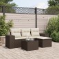 vidaXL 5-tlg. Garten-Sofagarnitur mit Kissen Braun Poly Rattan vidaXL 5-tlg. Garten-Sofagarnitur mit Kissen Braun Poly Rattan