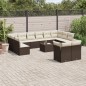 vidaXL 13-tlg. Garten-Sofagarnitur mit Kissen Braun Poly Rattan vidaXL 13-tlg. Garten-Sofagarnitur mit Kissen Braun Poly Rattan
