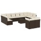 vidaXL 13-tlg. Garten-Sofagarnitur mit Kissen Braun Poly Rattan vidaXL 13-tlg. Garten-Sofagarnitur mit Kissen Braun Poly Rattan