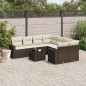 vidaXL 9-tlg. Garten-Sofagarnitur mit Kissen Braun Poly Rattan vidaXL 9-tlg. Garten-Sofagarnitur mit Kissen Braun Poly Rattan