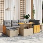 vidaXL 7-tlg. Garten-Sofagarnitur mit Kissen Beige Poly Rattan vidaXL 7-tlg. Garten-Sofagarnitur mit Kissen Beige Poly Rattan