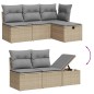 vidaXL 7-tlg. Garten-Sofagarnitur mit Kissen Beige Poly Rattan vidaXL 7-tlg. Garten-Sofagarnitur mit Kissen Beige Poly Rattan
