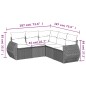 vidaXL 5-tlg. Garten-Sofagarnitur mit Kissen Braun Poly Rattan vidaXL 5-tlg. Garten-Sofagarnitur mit Kissen Braun Poly Rattan