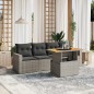 vidaXL 5-tlg. Garten-Sofagarnitur mit Kissen Grau Poly Rattan vidaXL 5-tlg. Garten-Sofagarnitur mit Kissen Grau Poly Rattan