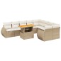 vidaXL 10-tlg. Garten-Sofagarnitur mit Kissen Beige Poly Rattan vidaXL 10-tlg. Garten-Sofagarnitur mit Kissen Beige Poly Rattan