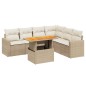 vidaXL 7-tlg. Garten-Sofagarnitur mit Kissen Beige Poly Rattan vidaXL 7-tlg. Garten-Sofagarnitur mit Kissen Beige Poly Rattan