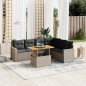 vidaXL 7-tlg. Garten-Sofagarnitur mit Kissen Grau Poly Rattan vidaXL 7-tlg. Garten-Sofagarnitur mit Kissen Grau Poly Rattan