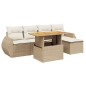 vidaXL 6-tlg. Garten-Sofagarnitur mit Kissen Beige Poly Rattan vidaXL 6-tlg. Garten-Sofagarnitur mit Kissen Beige Poly Rattan