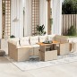 vidaXL 8-tlg. Garten-Sofagarnitur mit Kissen Beige Poly Rattan vidaXL 8-tlg. Garten-Sofagarnitur mit Kissen Beige Poly Rattan