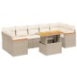 vidaXL 8-tlg. Garten-Sofagarnitur mit Kissen Beige Poly Rattan vidaXL 8-tlg. Garten-Sofagarnitur mit Kissen Beige Poly Rattan