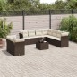 vidaXL 10-tlg. Garten-Sofagarnitur mit Kissen Braun Poly Rattan vidaXL 10-tlg. Garten-Sofagarnitur mit Kissen Braun Poly Rattan