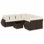 vidaXL 9-tlg. Garten-Sofagarnitur mit Kissen Braun Poly Rattan vidaXL 9-tlg. Garten-Sofagarnitur mit Kissen Braun Poly Rattan
