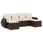 vidaXL 6-tlg. Garten-Sofagarnitur mit Kissen Braun Poly Rattan vidaXL 6-tlg. Garten-Sofagarnitur mit Kissen Braun Poly Rattan