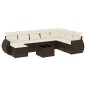 vidaXL 9-tlg. Garten-Sofagarnitur mit Kissen Braun Poly Rattan vidaXL 9-tlg. Garten-Sofagarnitur mit Kissen Braun Poly Rattan