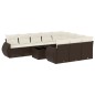 vidaXL 11-tlg. Garten-Sofagarnitur mit Kissen Braun Poly Rattan vidaXL 11-tlg. Garten-Sofagarnitur mit Kissen Braun Poly Rattan