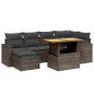 vidaXL 7-tlg. Garten-Sofagarnitur mit Kissen Grau Poly Rattan vidaXL 7-tlg. Garten-Sofagarnitur mit Kissen Grau Poly Rattan