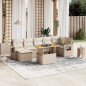 vidaXL 8-tlg. Garten-Sofagarnitur mit Kissen Beige Poly Rattan vidaXL 8-tlg. Garten-Sofagarnitur mit Kissen Beige Poly Rattan