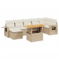 vidaXL 8-tlg. Garten-Sofagarnitur mit Kissen Beige Poly Rattan vidaXL 8-tlg. Garten-Sofagarnitur mit Kissen Beige Poly Rattan