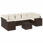 vidaXL 8-tlg. Garten-Sofagarnitur mit Kissen Braun Poly Rattan vidaXL 8-tlg. Garten-Sofagarnitur mit Kissen Braun Poly Rattan