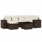 vidaXL 7-tlg. Garten-Sofagarnitur mit Kissen Braun Poly Rattan vidaXL 7-tlg. Garten-Sofagarnitur mit Kissen Braun Poly Rattan