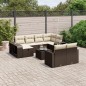 vidaXL 11-tlg. Garten-Sofagarnitur mit Kissen Braun Poly Rattan vidaXL 11-tlg. Garten-Sofagarnitur mit Kissen Braun Poly Rattan