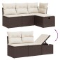 vidaXL 11-tlg. Garten-Sofagarnitur mit Kissen Braun Poly Rattan vidaXL 11-tlg. Garten-Sofagarnitur mit Kissen Braun Poly Rattan