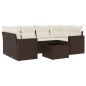 vidaXL 7-tlg. Garten-Sofagarnitur mit Kissen Braun Poly Rattan vidaXL 7-tlg. Garten-Sofagarnitur mit Kissen Braun Poly Rattan