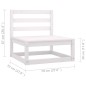 vidaXL 10-tlg. Garten-Lounge-Set mit Kissen Weiß Massivholz Kiefer vidaXL 10-tlg. Garten-Lounge-Set mit Kissen Weiß Massivholz Kiefer
