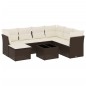 vidaXL 8-tlg. Garten-Sofagarnitur mit Kissen Braun Poly Rattan vidaXL 8-tlg. Garten-Sofagarnitur mit Kissen Braun Poly Rattan