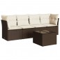 vidaXL 5-tlg. Garten-Sofagarnitur mit Kissen Braun Poly Rattan vidaXL 5-tlg. Garten-Sofagarnitur mit Kissen Braun Poly Rattan