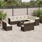 vidaXL 13-tlg. Garten-Sofagarnitur mit Kissen Braun Poly Rattan vidaXL 13-tlg. Garten-Sofagarnitur mit Kissen Braun Poly Rattan