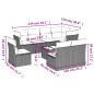 vidaXL 9-tlg. Garten-Sofagarnitur mit Kissen Braun Poly Rattan vidaXL 9-tlg. Garten-Sofagarnitur mit Kissen Braun Poly Rattan