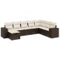 vidaXL 8-tlg. Garten-Sofagarnitur mit Kissen Braun Poly Rattan vidaXL 8-tlg. Garten-Sofagarnitur mit Kissen Braun Poly Rattan