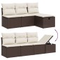 vidaXL 8-tlg. Garten-Sofagarnitur mit Kissen Braun Poly Rattan vidaXL 8-tlg. Garten-Sofagarnitur mit Kissen Braun Poly Rattan