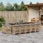 vidaXL 15-tlg. Garten-Essgruppe mit Kissen Beigemischung Poly Rattan vidaXL 15-tlg. Garten-Essgruppe mit Kissen Beigemischung Poly Rattan