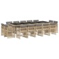 vidaXL 15-tlg. Garten-Essgruppe mit Kissen Beigemischung Poly Rattan vidaXL 15-tlg. Garten-Essgruppe mit Kissen Beigemischung Poly Rattan