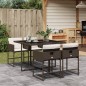 vidaXL 5-tlg. Garten-Essgruppe mit Kissen Braun Poly Rattan vidaXL 5-tlg. Garten-Essgruppe mit Kissen Braun Poly Rattan