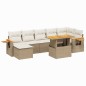 vidaXL 8-tlg. Garten-Sofagarnitur mit Kissen Beige Poly Rattan vidaXL 8-tlg. Garten-Sofagarnitur mit Kissen Beige Poly Rattan