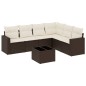 vidaXL 7-tlg. Garten-Sofagarnitur mit Kissen Braun Poly Rattan vidaXL 7-tlg. Garten-Sofagarnitur mit Kissen Braun Poly Rattan