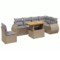 vidaXL 7-tlg. Garten-Sofagarnitur mit Kissen Beige Poly Rattan vidaXL 7-tlg. Garten-Sofagarnitur mit Kissen Beige Poly Rattan