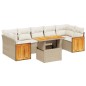 vidaXL 8-tlg. Garten-Sofagarnitur mit Kissen Beige Poly Rattan vidaXL 8-tlg. Garten-Sofagarnitur mit Kissen Beige Poly Rattan